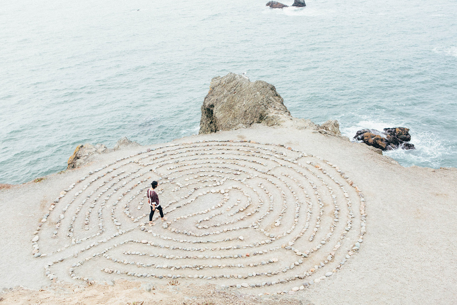 Labyrinth im Sand - neue berufliche Wege finden